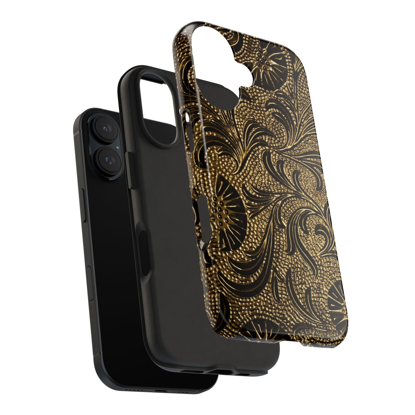 Tough and Lightweight Phone Case | Gold Metallic | Compatible with Samsung and iPhone Smartphones
