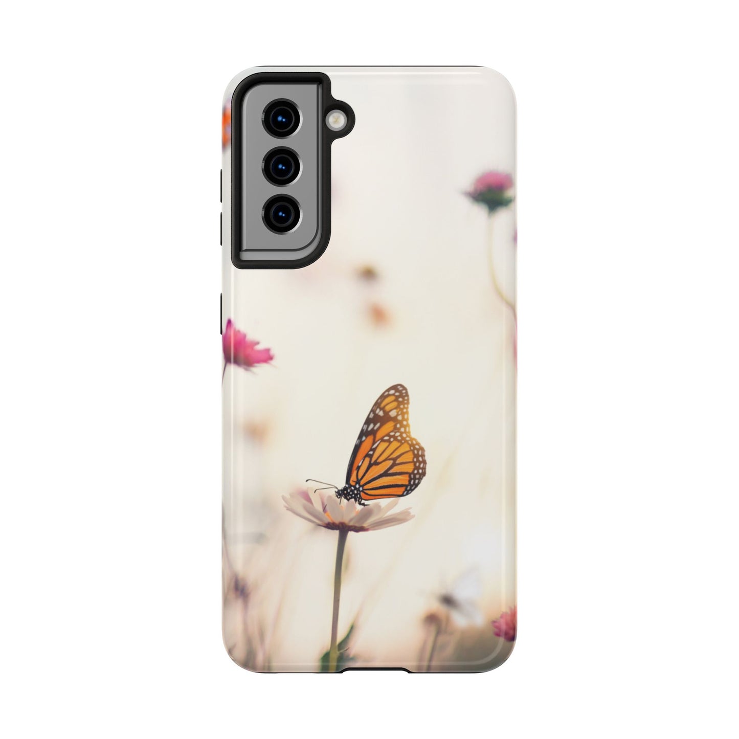 Tough and Lightweight Phone Case | Spring Butterfly | Compatible with Samsung and iPhone Smartphones