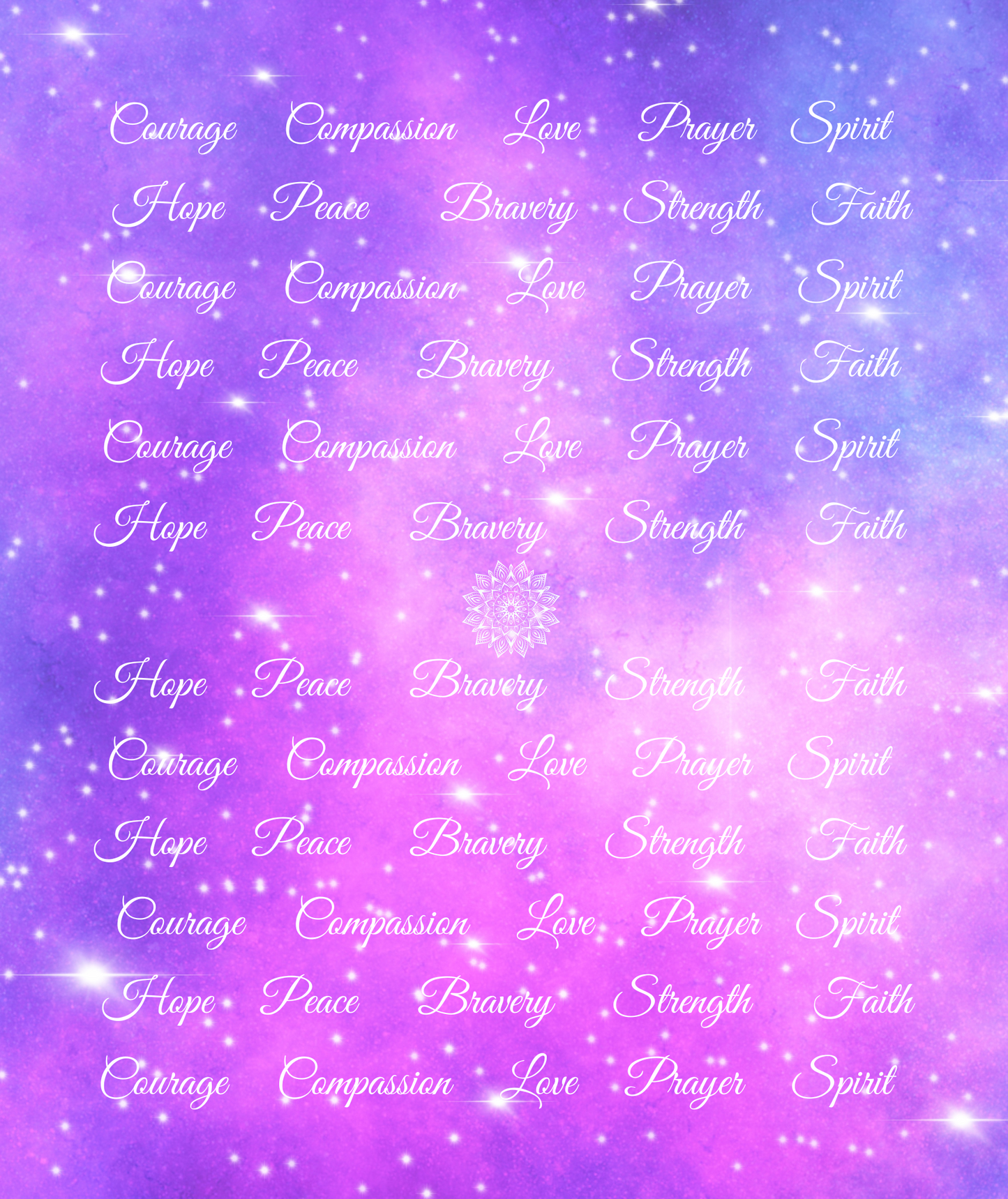 Love Courage | Ultra Soft Micro Fleece Fabric Blanket | Encouraging and Inspirational | Pink and Purple