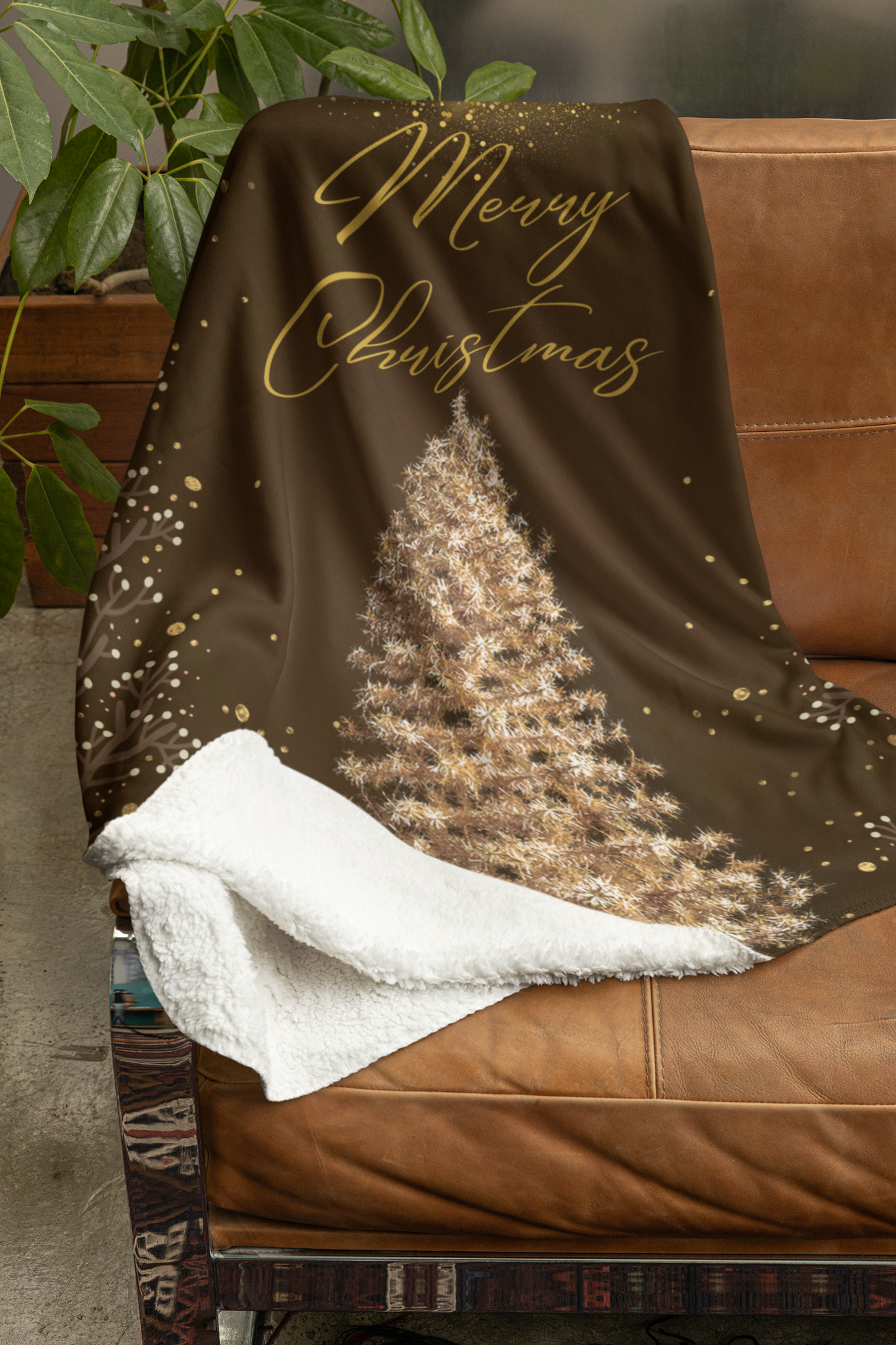 Merry Christmas Tree | Ultra Soft and Thick Premium Mink Sherpa Blanket