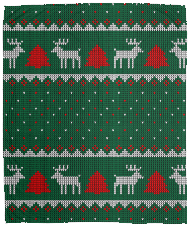 Reindeer and Trees | Premium Plush Cozy Fleece Blanket