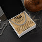 To My Son | I Cuban Chain Necklace | I Closed My Eyes | Love Mom