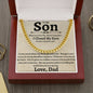 To My Son | Cuban Chain Necklace | I Closed My Eyes | Love Dad