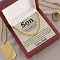 To My Son | Cuban Chain Necklace | I Closed My Eyes | Love Dad