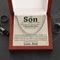 To My Son | Cuban Chain Necklace | I Closed My Eyes | Love Dad