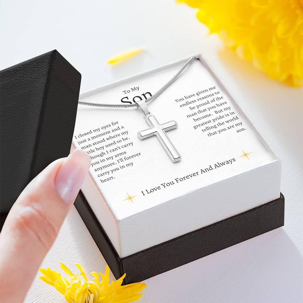 To My Son | Forever And Always | Artisan Cross Necklace