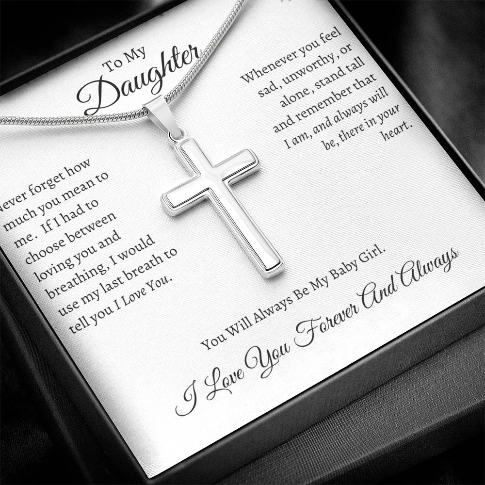 To My Daughter | Forever And Always | Artisan Cross Necklace