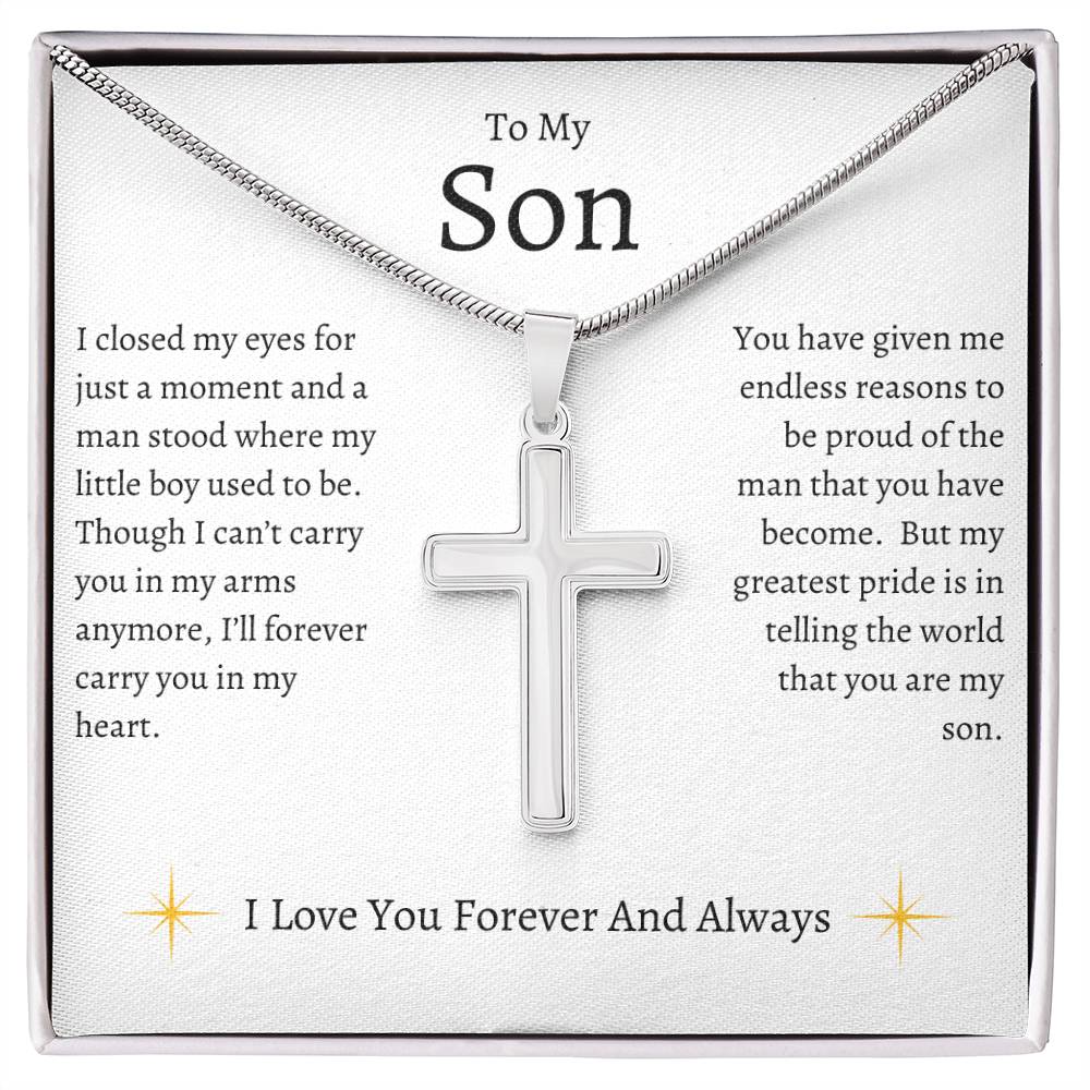 To My Son | Forever And Always | Artisan Cross Necklace