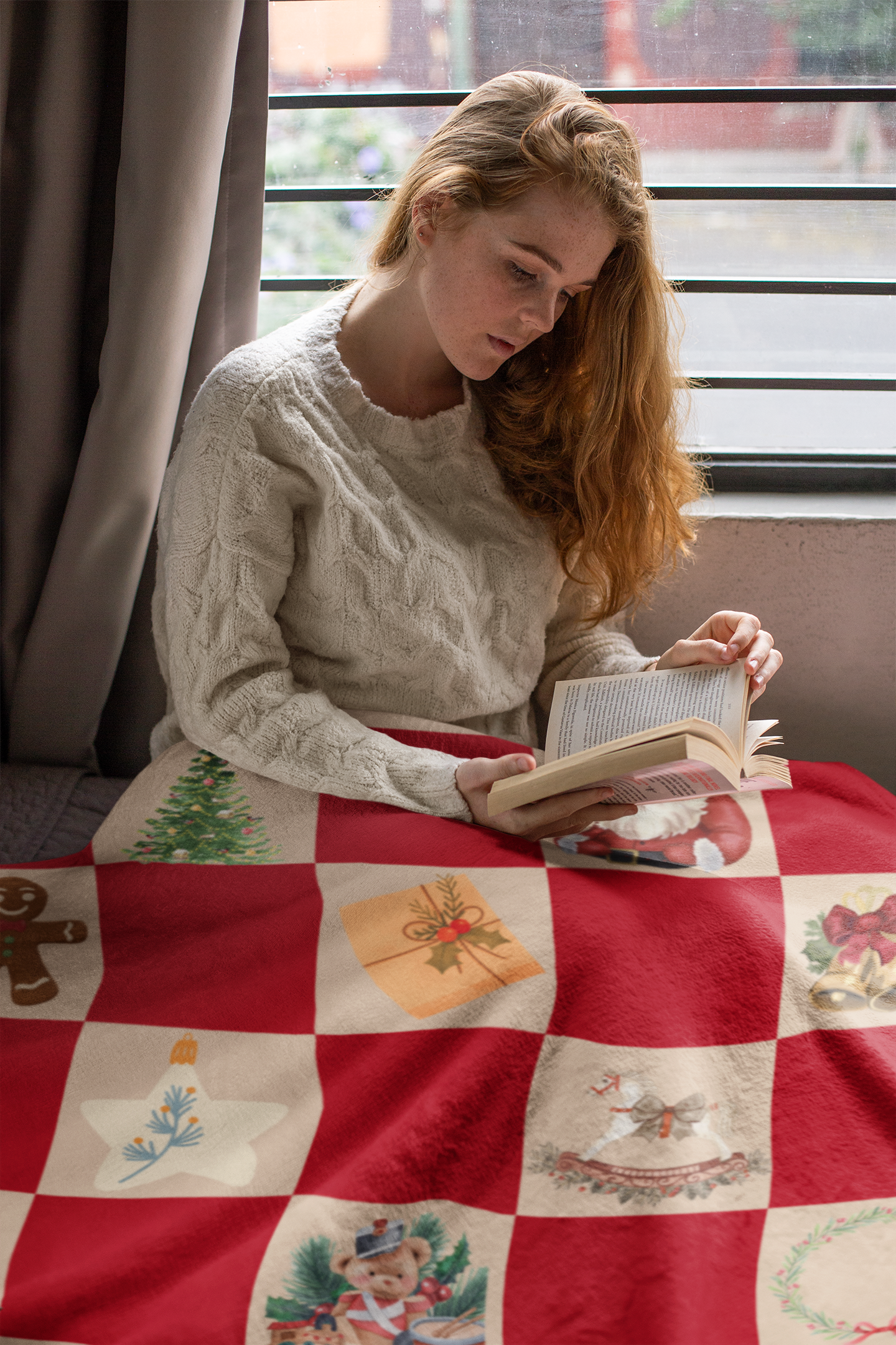 Antique Christmas | Premium Plush Cozy Fleece Blanket