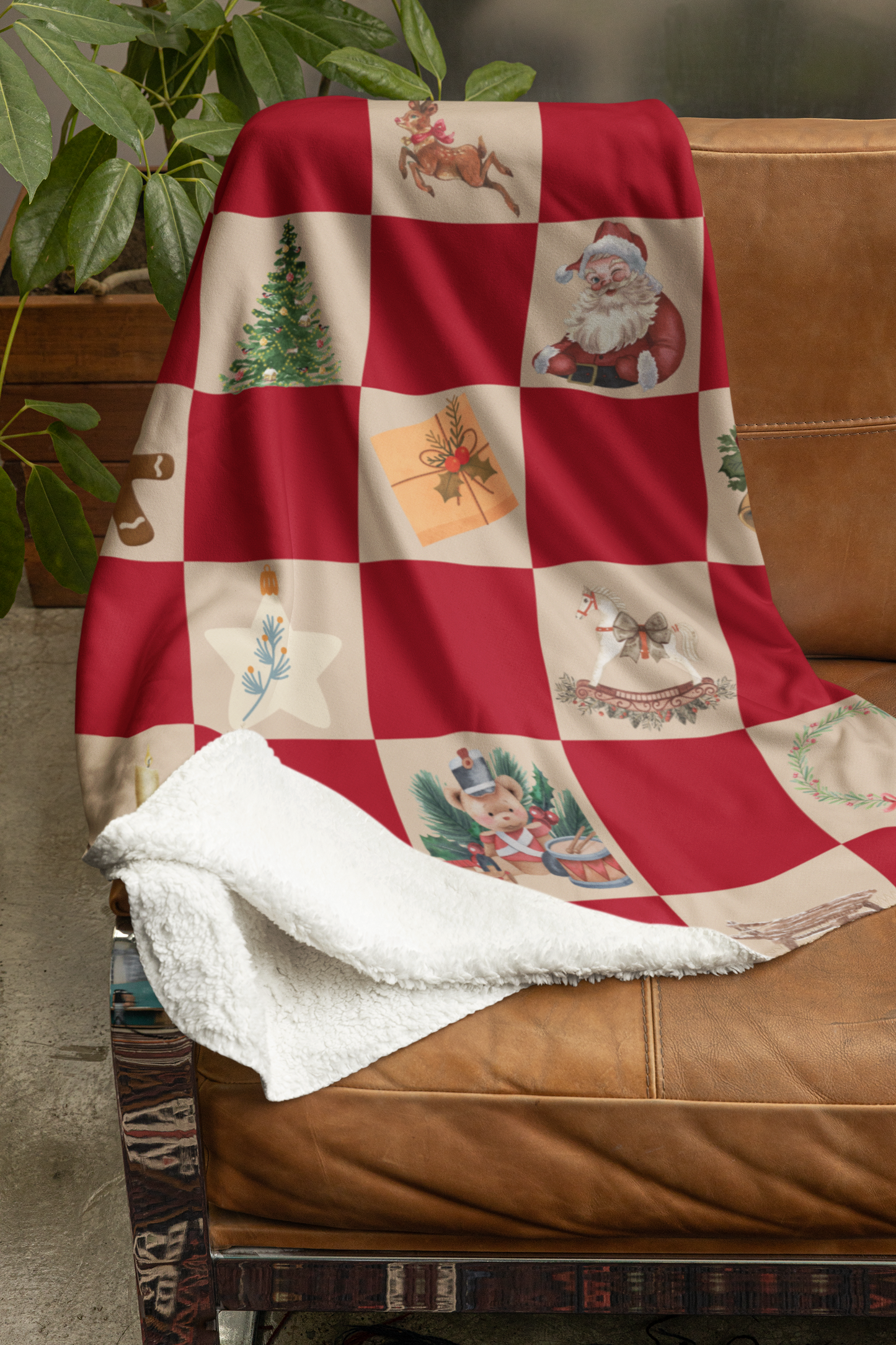 Antique Christmas | Ultra Soft and Thick Premium Mink Sherpa Blanket