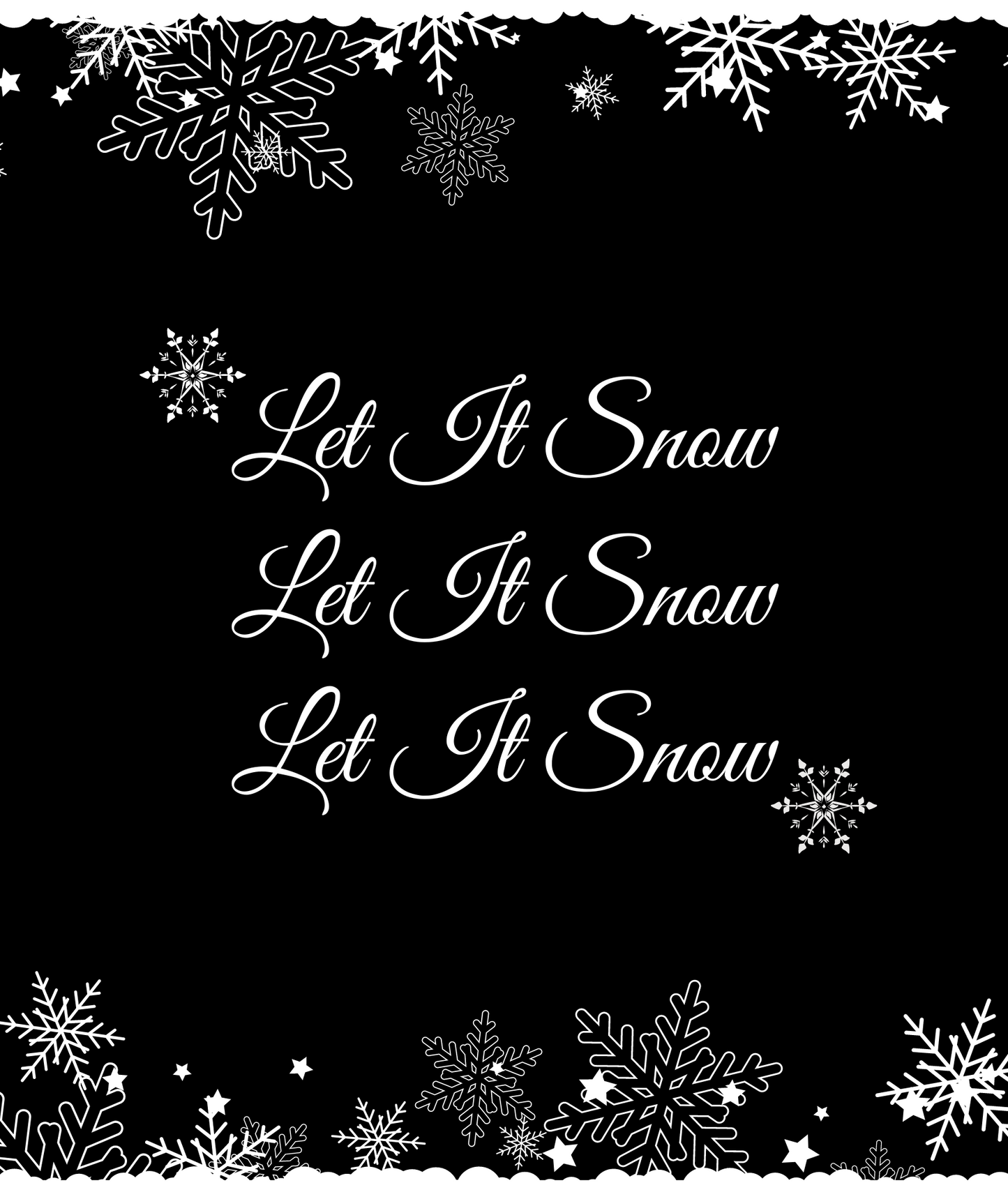 Let It Snow Premium Plush Sherpa Blanket