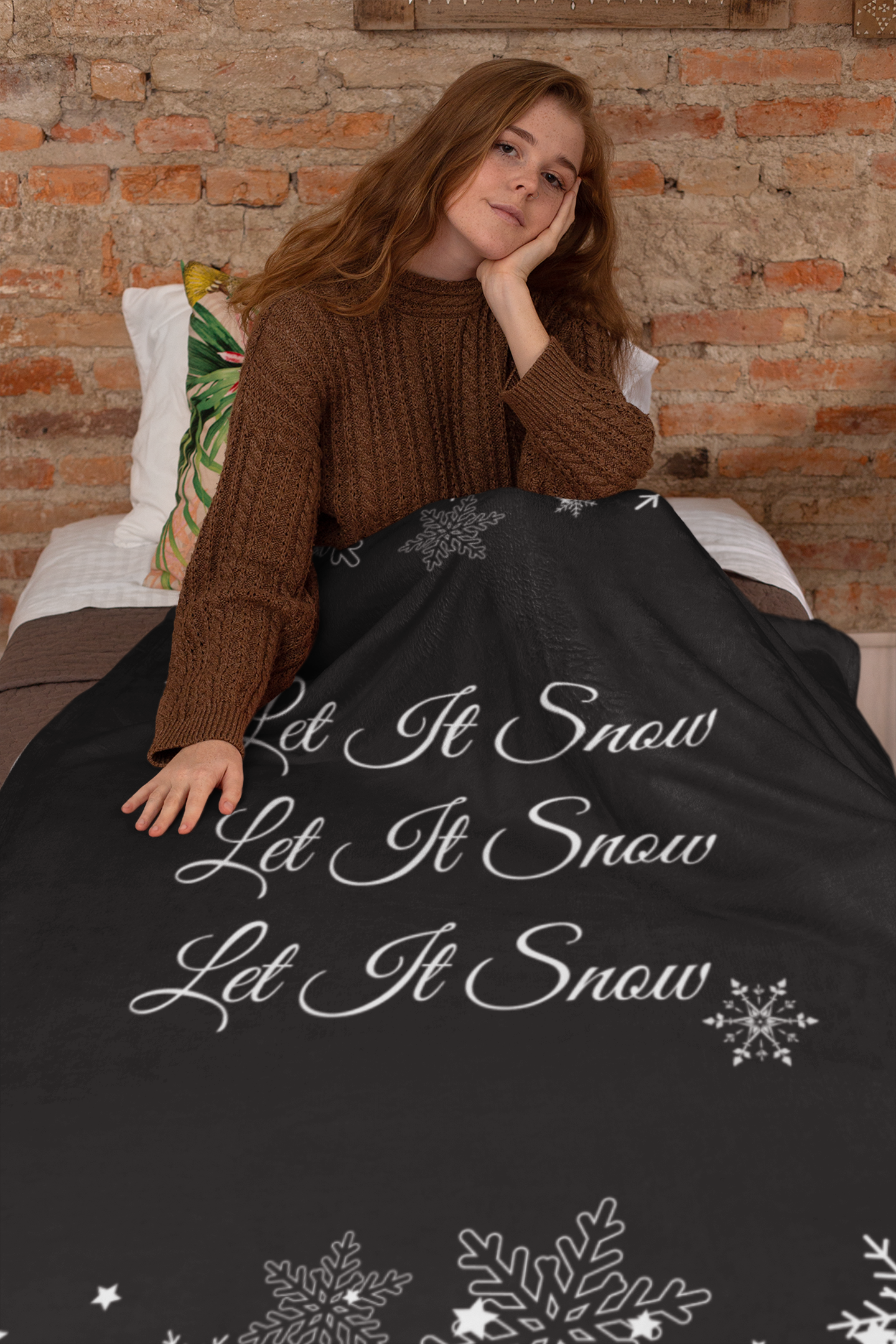 Let It Snow  |  Premium Plush Cozy Fleece Blanket