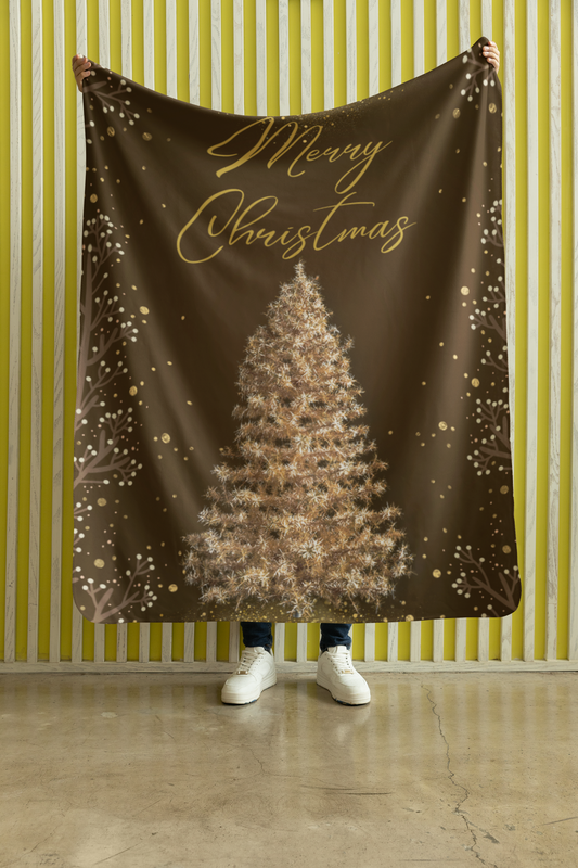 Merry Christmas Tree |  Ultra Soft and Thick Premium Mink Sherpa Blanket