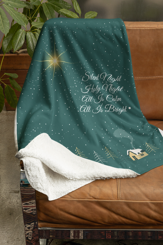 Silent Night Premium Plush Sherpa Blanket