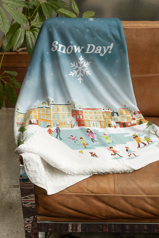 Snow Day! Premium Plush Sherpa Blanket