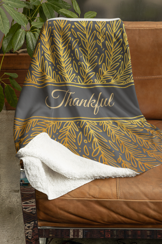 Thankful Premium Plush Sherpa Blanket