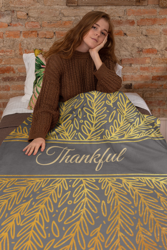 Thankful  |  Premium Plush Cozy Fleece Blanket