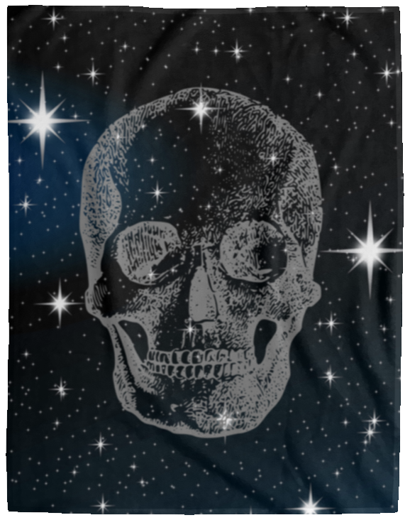 Halloween Skull Moon Fleece Blanket