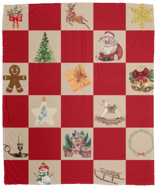 Antique Christmas | Premium Plush Cozy Fleece Blanket