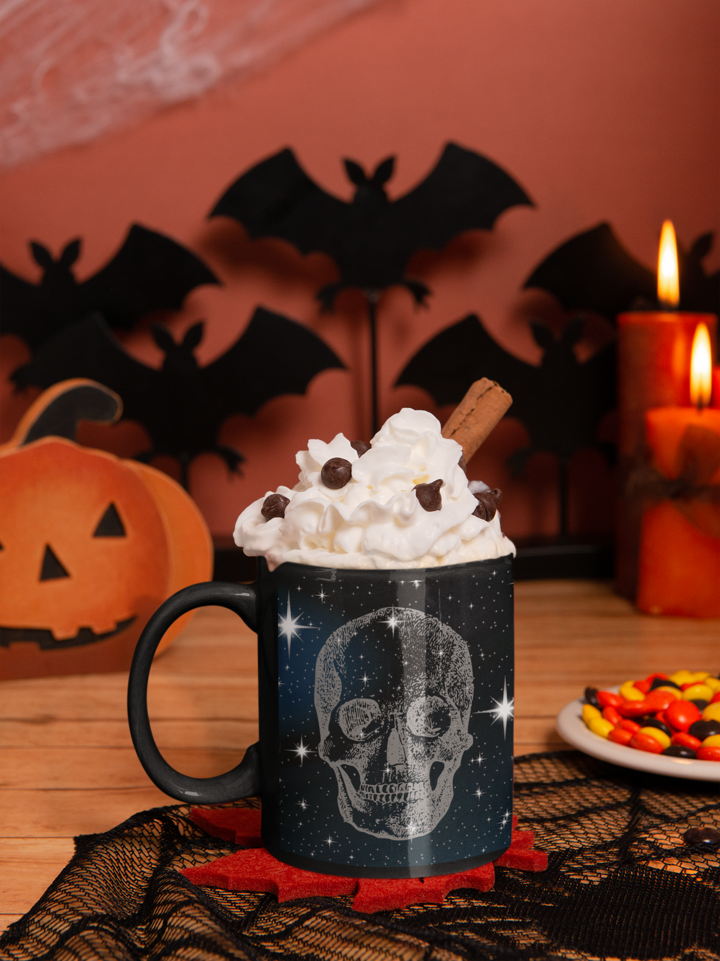 11oz  Halloween Skull Moon Mug