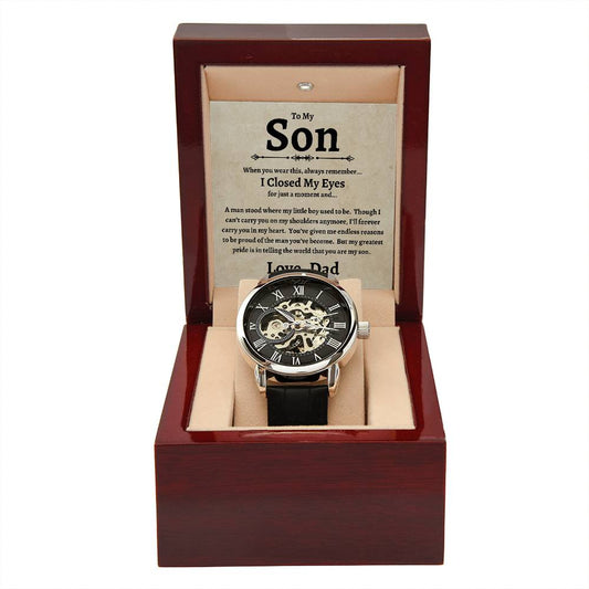 To My Son |  Openwork Watch  |  Love Dad