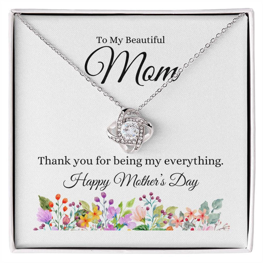 Gifts for Mom-  Mother's Day   Love Knot Necklace