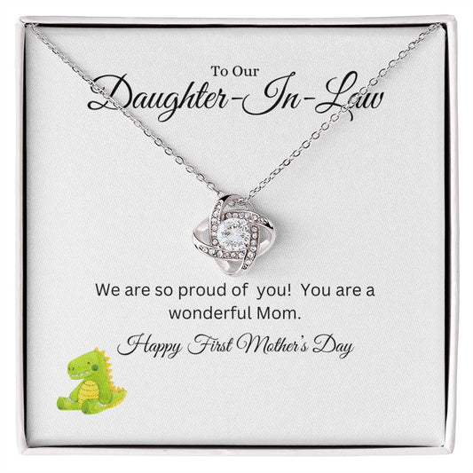 Gifts for Mom--First Mother's Day-- To Daughter-In-Law --- Love Knot Necklace