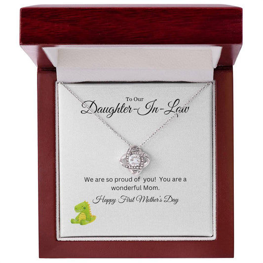 Gifts for Mom--First Mother's Day-- To Daughter-In-Law --- Love Knot Necklace