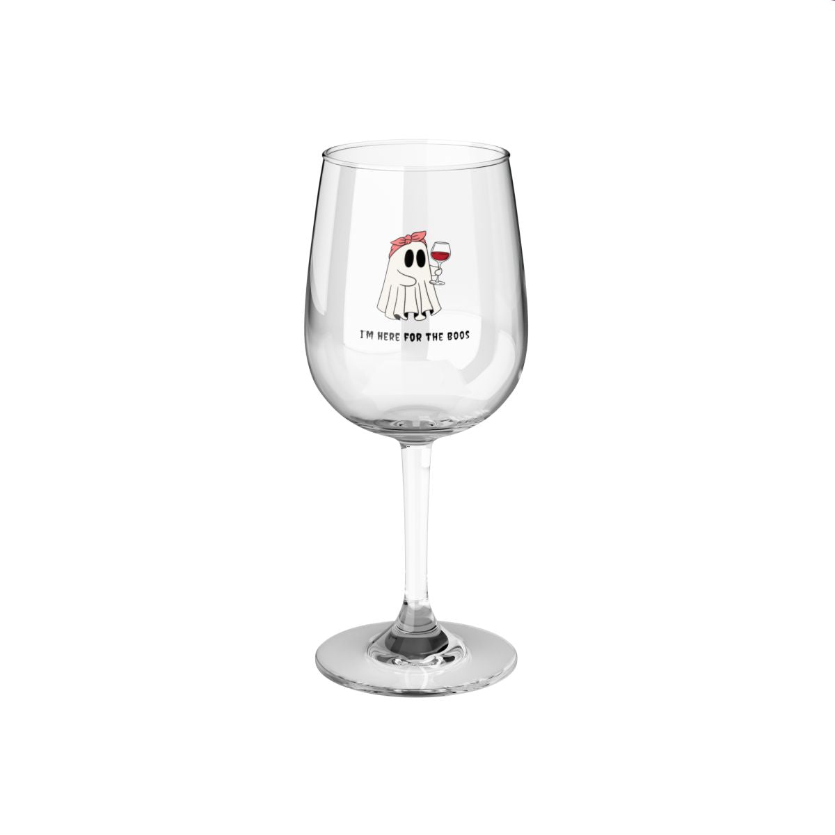 Halloween | Here for the Boos | Wine Glass, 12oz